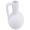 Floristik24 Decorative Vase White Flower Vase with Handle Ceramic H26cm