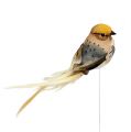 Floristik24 Deco bird on wire Brown 15cm 9pcs