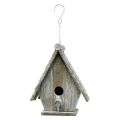 Floristik24 Decorative birdhouse for hanging Birdhouse Deco Gray H22cm