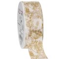 Floristik24 Gift ribbon with plant motifs, dill decorative ribbon, 40mm wide, 20m long