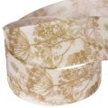 Gift ribbon with plant motifs, dill decorative ribbon, 40mm wide, 20m long | Floristik24.co.uk