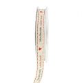 Floristik24 Deco ribbon "Handmade with Love" 15mm 15m