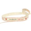 Floristik24 Deco ribbon "Handmade with Love" 15mm 15m