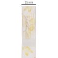 Organza Ribbon with Leaf Branch Design 25mm x 20m | Floristik24.co.uk