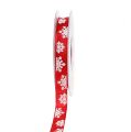Floristik24 Decorative ribbon red with wire edge 15mm 20m