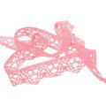 Floristik24 Decorative ribbon lace 22mm 20m pink