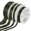 Decorative Green Taffeta Ribbon 50m Various Widths | Floristik24.co.uk