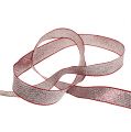 Floristik24 Gift ribbon for decoration Christmas silver-red 15mm 20m