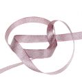 Floristik24 Decorative tape with glitter pink 15mm 25m