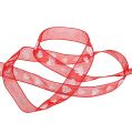 Floristik24 Decorative ribbon with heart motif 15mm 20m