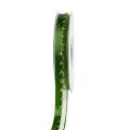 Floristik24 Deco ribbon with lurex ornament green-gold 15mm 20m