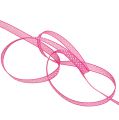 Floristik24 Decorative ribbon with dots pink 7mm 20m