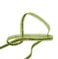 Floristik24 Deco ribbon narrow green with wire 8mm 15m