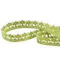 Floristik24 Decorative ribbon crochet lace border green W12mm L20m