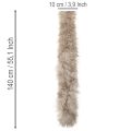 Artificial fur ribbon, decorative ribbon, long, soft, 10x140cm, 3 pieces | Floristik24.co.uk
