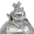 Floristik24 Decoration figure frog on ball silver 8cm 4pcs