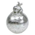 Floristik24 Decoration figure frog on ball silver 8cm 4pcs
