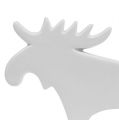 Floristik24 Deco figure moose ceramic white 18.5cm 1pc
