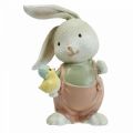 Floristik24 Deco figures deco rabbit rabbit children with chicks H11cm 2pcs
