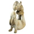 Floristik24 Decorative figures mother rabbit with child rabbit gray brown H35cm