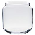 Floristik24 Decorative glass, flower vase, glass lantern, table decoration Ø10cm H10cm 6pcs
