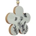 Floristik24 Decorative hanger heart flower butterfly white natural 9cm 3pcs