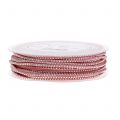 Floristik24 Deco cord leather strap pink with rivets 3mm 15m