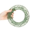 Green Metallic Wire Mesh Wreath Set for DIY Projects, 19cm, 2 Pieces | Floristik24.co.uk
