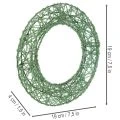 Green Metallic Wire Mesh Wreath Set for DIY Projects, 19cm, 2 Pieces | Floristik24.co.uk