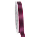 Floristik24 Berry-Coloured Taft Ribbon 15mm x 50m with Woven Edge for Gift Wrapping and Decorations