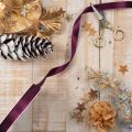 Berry-Coloured Taft Ribbon 15mm x 50m with Woven Edge for Gift Wrapping and Decorations | Floristik24.co.uk