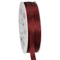 Floristik24 Taft Ribbon 10mm x 50m Bordeaux Red for Decoration and Gift Wrapping