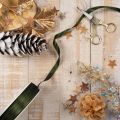 Dark Green Narrow Taffeta Ribbon 10mm x 50m - Decorative Gift Wrap and Crafting | Floristik24.co.uk