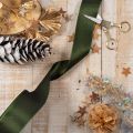 Satin Ribbon for Gift Wrapping Moss Green Taft 40mm x 5m | Floristik24.co.uk