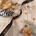 Brown Taffeta Ribbon Roll 25mm x 50m for Decorative Use | Floristik24.co.uk