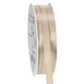 Floristik24 Beige Narrow Fabric Ribbon for Gift Wrapping and Decoration 10mm x 50m