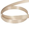 Beige Narrow Fabric Ribbon for Gift Wrapping and Decoration 10mm x 50m | Floristik24.co.uk