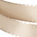 Beige Narrow Fabric Ribbon for