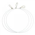 Floristik24 Decorative ring metal white for hanging metal ring Ø38cm 3pcs