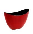Floristik24 Decorative Bowl Plastic Red-Black 24cm x 10cm x 14cm, 1pc