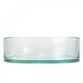 Floristik24 Decorative bowl glass glass bowl round flat clear Ø15cm H5cm