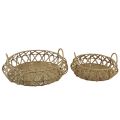 Floristik24 Decorative bowl basket metal basket bowl natural Ø38/29cm set of 2