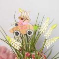 Floristik24 Decorative plug rabbit in the car wood Easter decoration carrot 9 × 7.5 cm 16 pieces