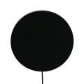 Floristik24 Decorative plug wood board round black Ø6cm L15cm 12pcs