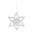 Floristik24 Decorative star white, snowed 28cm L40cm 1pc