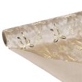 Decorative Polyester Table Runner with Gold Bow Design 120x35cm Beige and Cream, 2 Pieces | Floristik24.co.uk