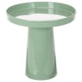 Floristik24 Green Metal Decorative Plate with Round Base, 20cm, for Flower Arrangements