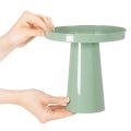 Green Metal Decorative Plate with Round Base, 20cm, for Flower Arrangements | Floristik24.co.uk
