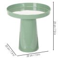 Green Metal Decorative Plate with Round Base, 20cm, for Flower Arrangements | Floristik24.co.uk