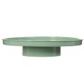 Round Green Metal Pedestal
